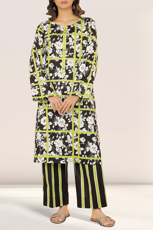 Unstitched Printed Cotton Viscose 2 Piece (Shirt/Trouser)