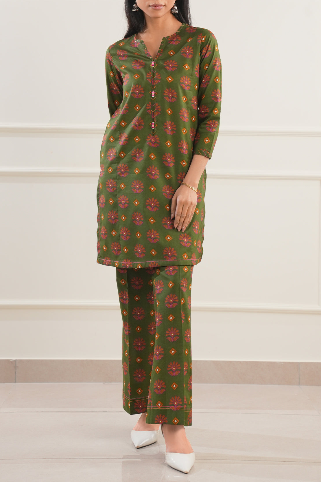 Unstitched Printed Lawn Shirt/Trouser