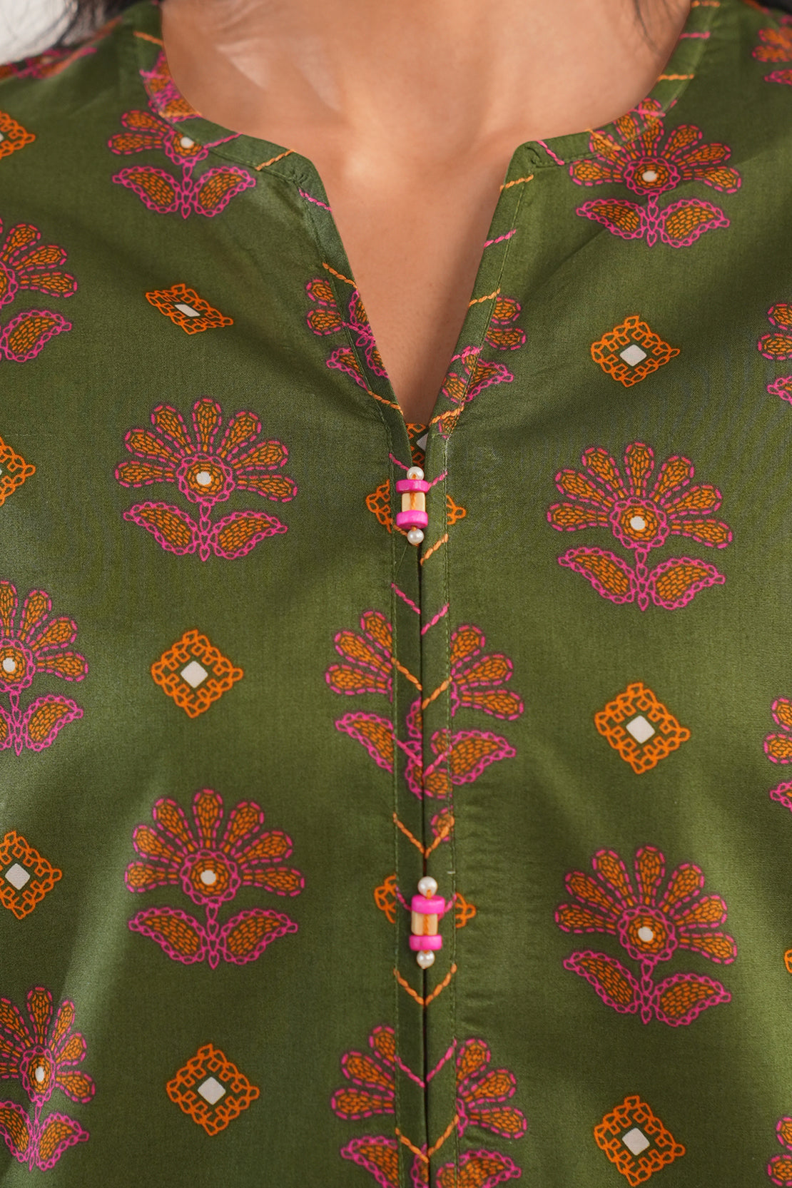 Unstitched Printed Lawn Shirt/Trouser