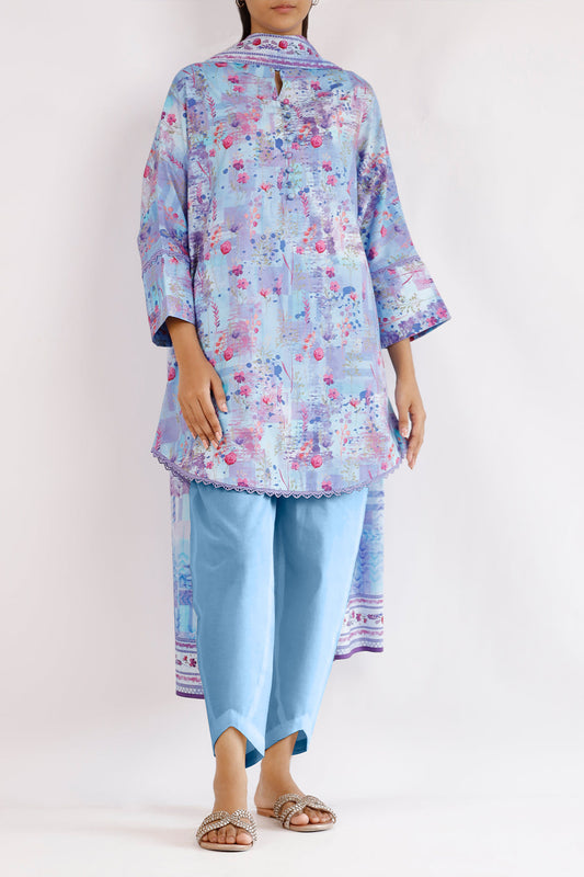 Unstitched Printed Arabic Linen 3 Piece