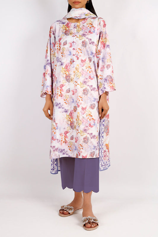 Unstitched Printed Arabic Linen 3 Piece