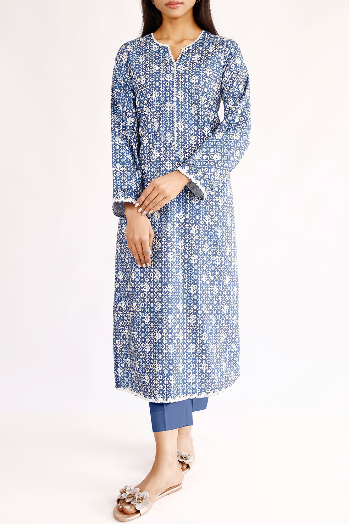 Unstitched Printed Arabic Linen 3 Piece