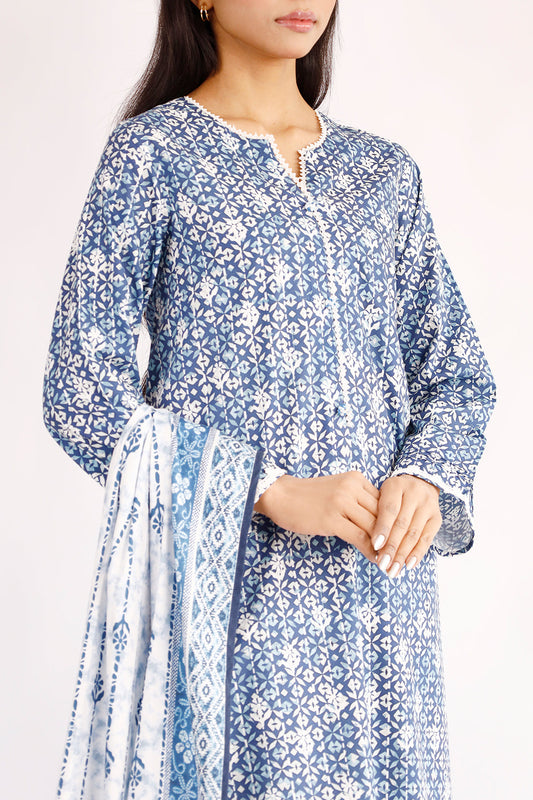 Unstitched Printed Arabic Linen 3 Piece