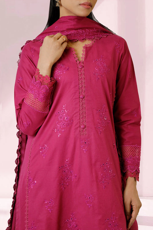 Unstitched Embroidered Cambric 3 Piece