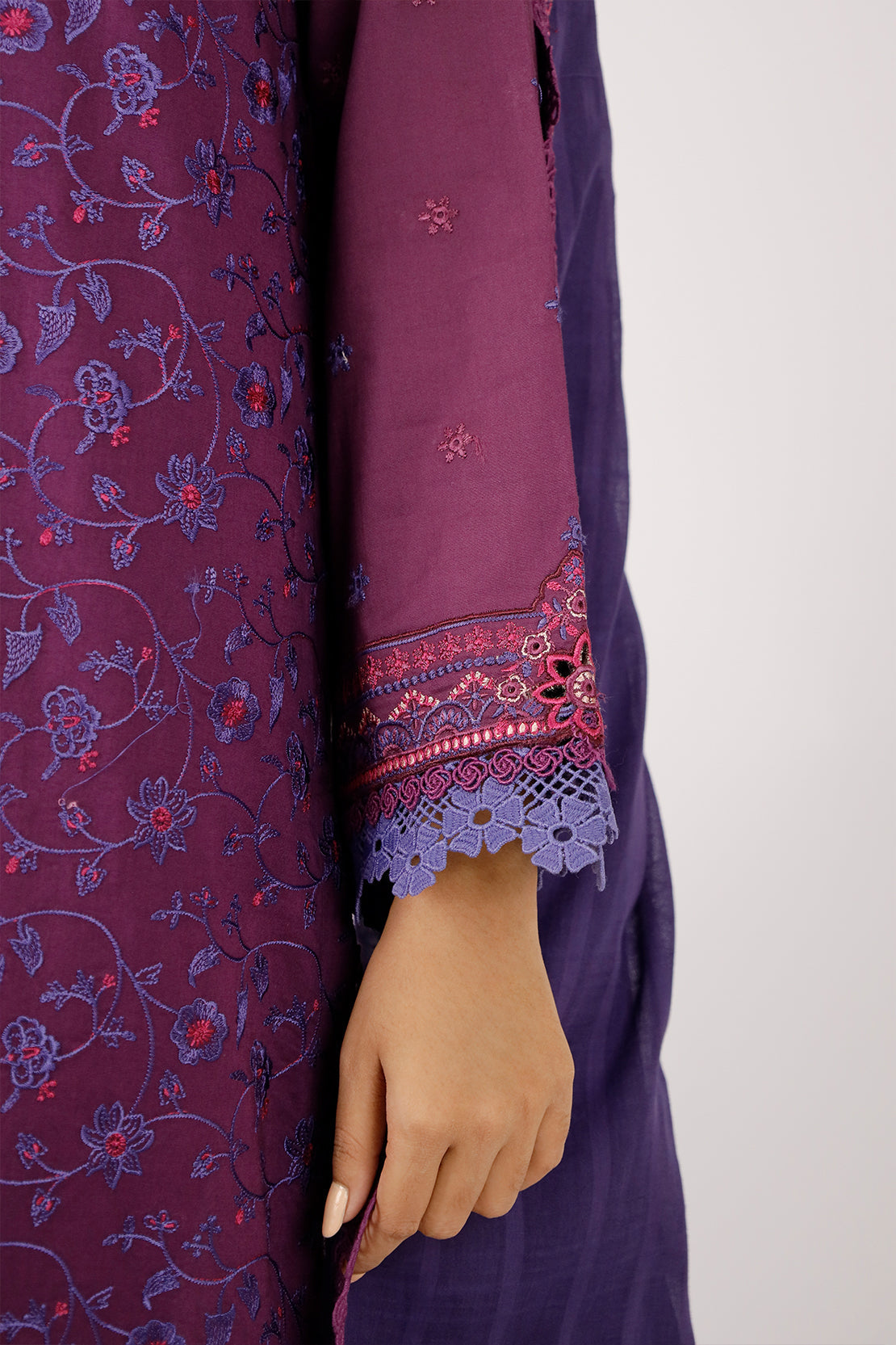 Unstitched Embroidered Cambric 3 Piece