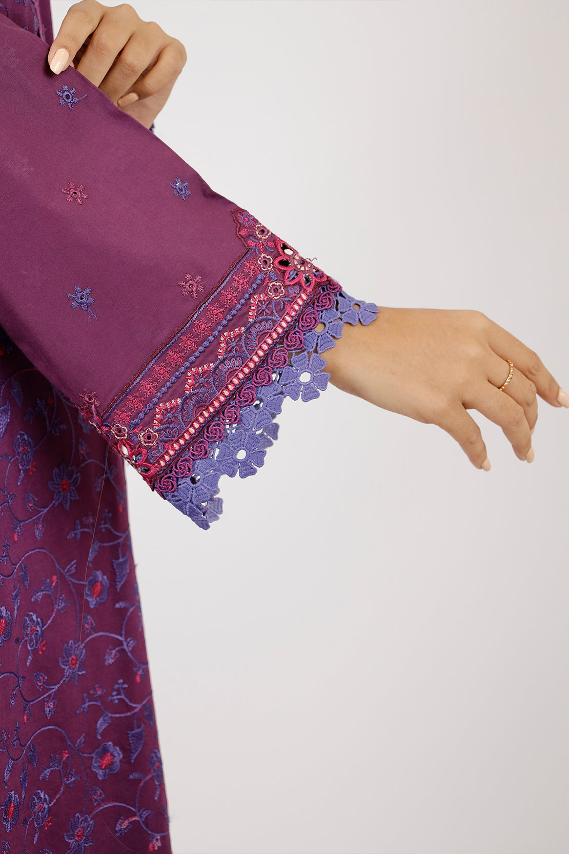 Unstitched Embroidered Cambric 3 Piece