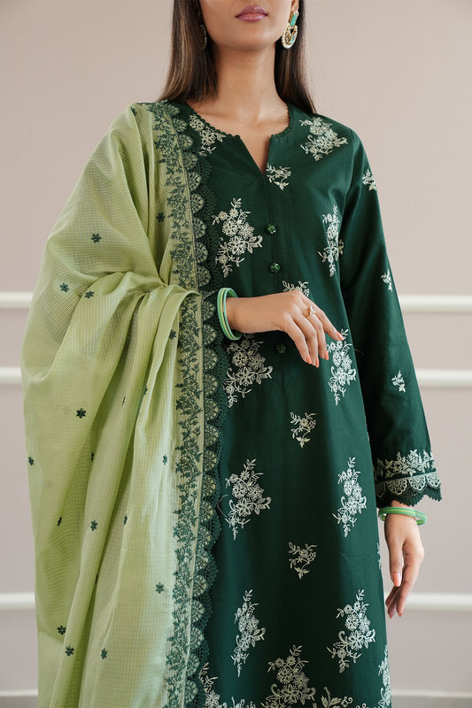 Unstitched Embroidered Cambric 3 Piece