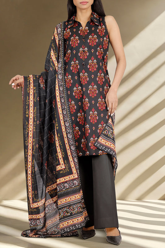 Unstitched Printed Lawn 3 Piece