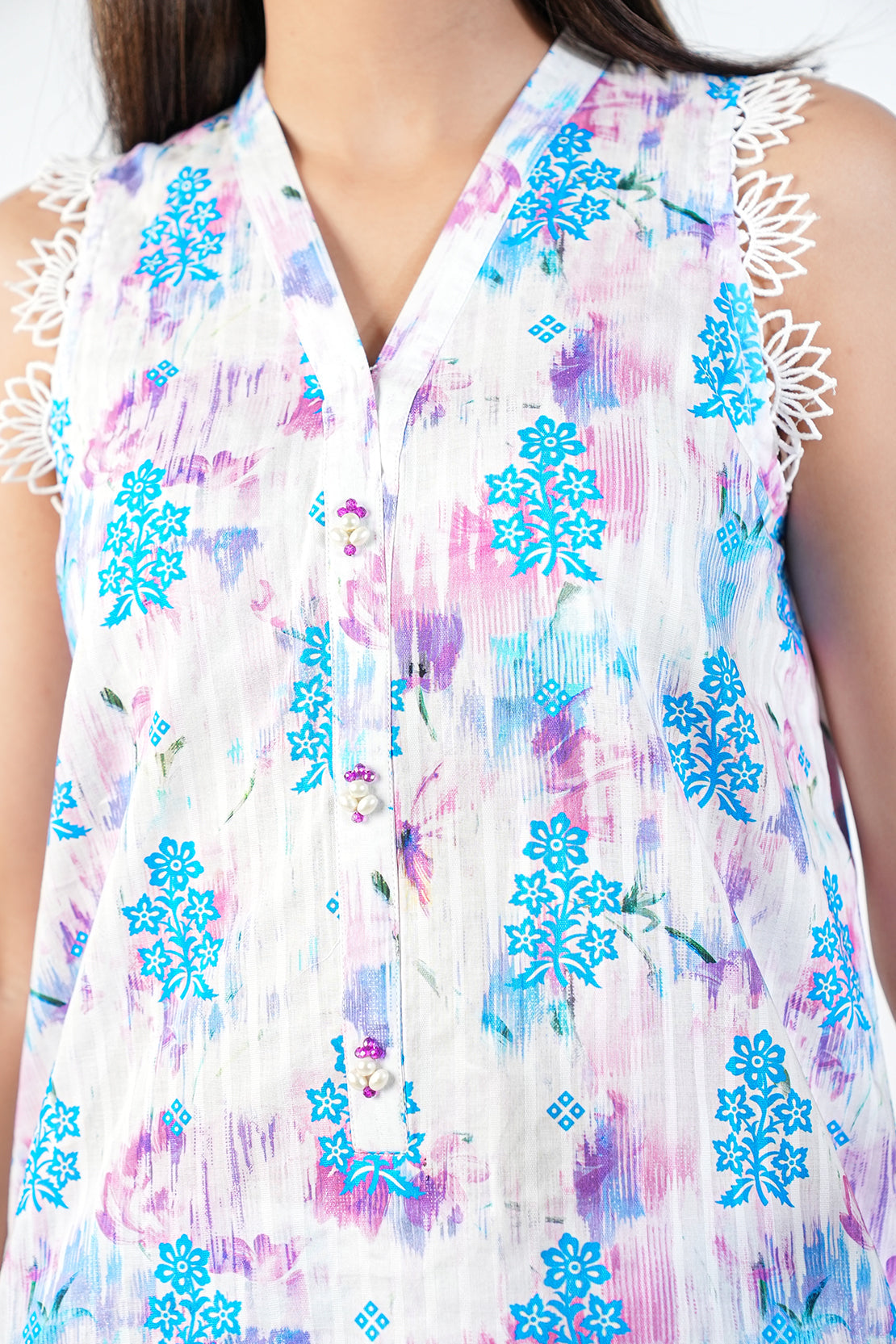 Unstitched Printed Lawn Shirt/Trouser