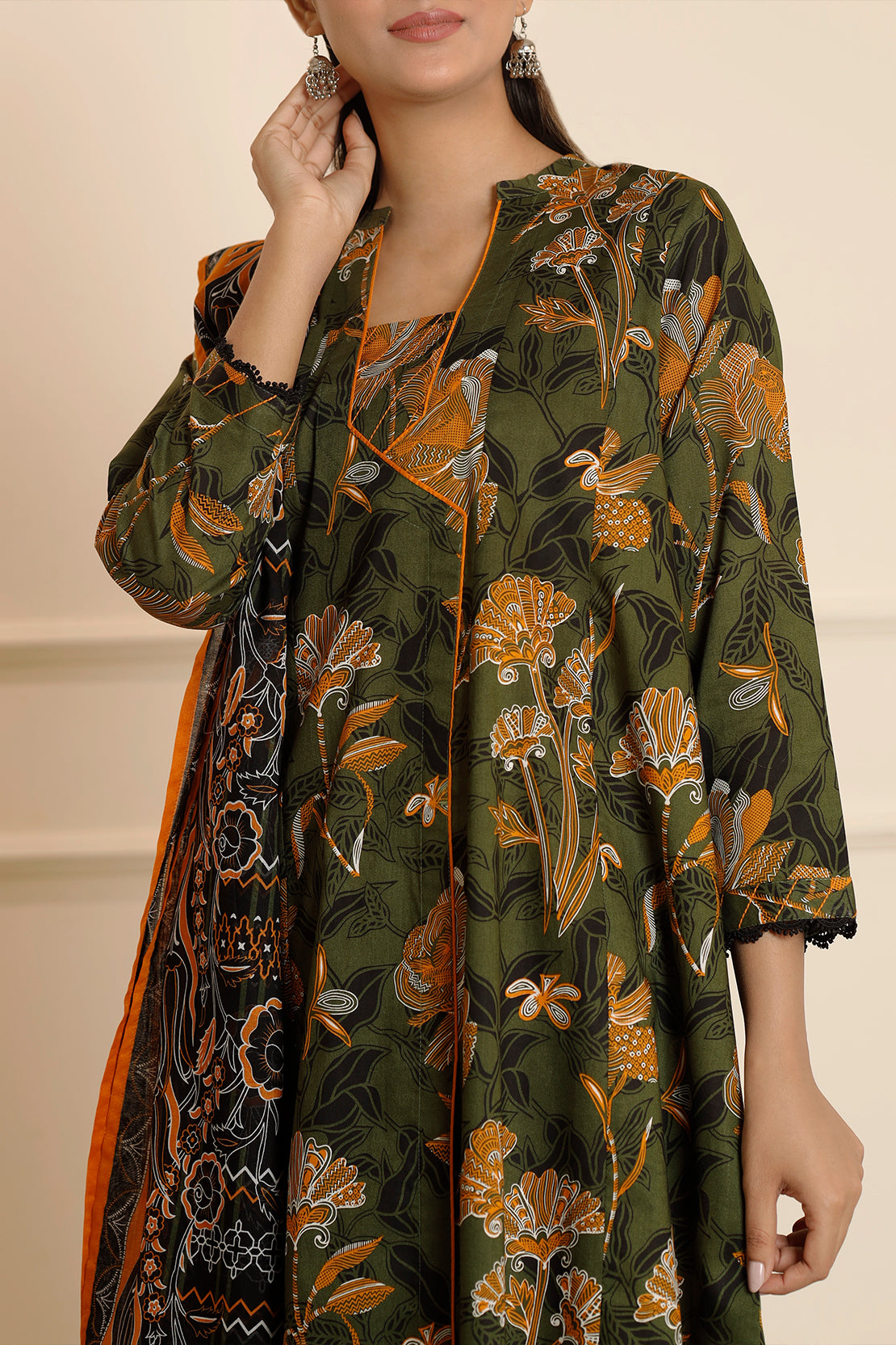 Unstitched Printed Lawn 3 Piece