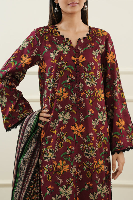 Unstitched Printed Lawn 3 Piece