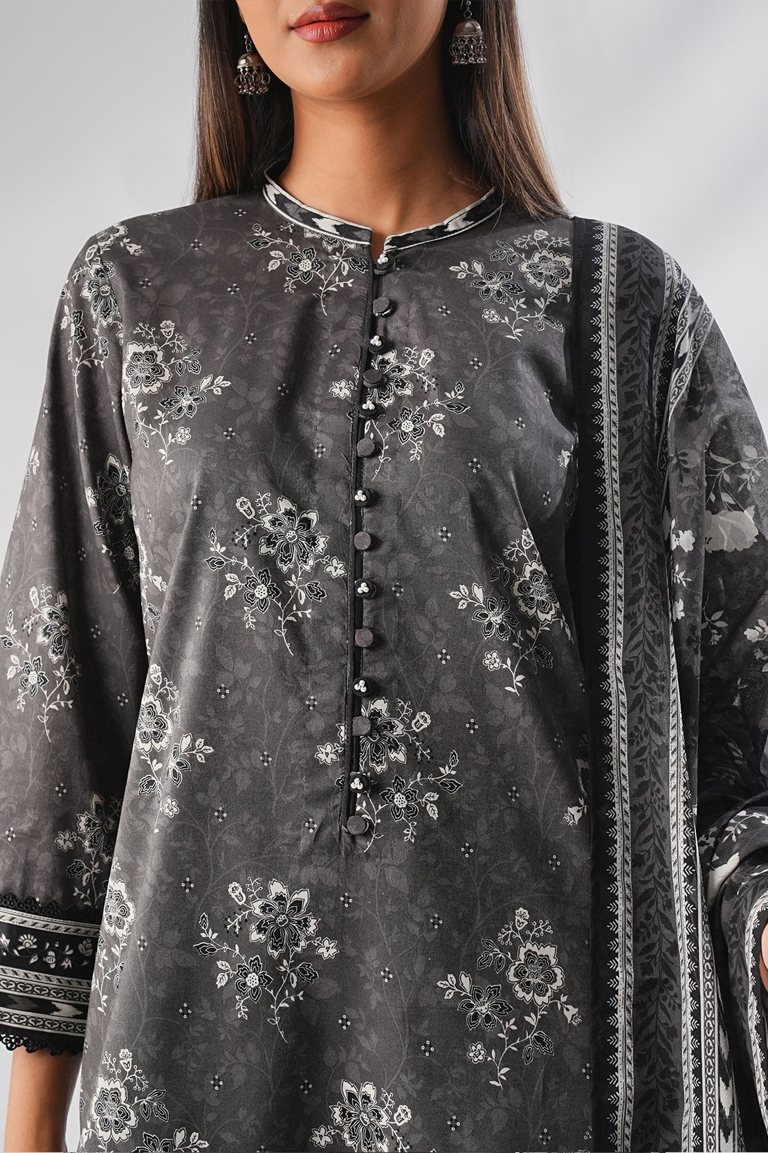 Unstitched Printed Lawn 3 Piece