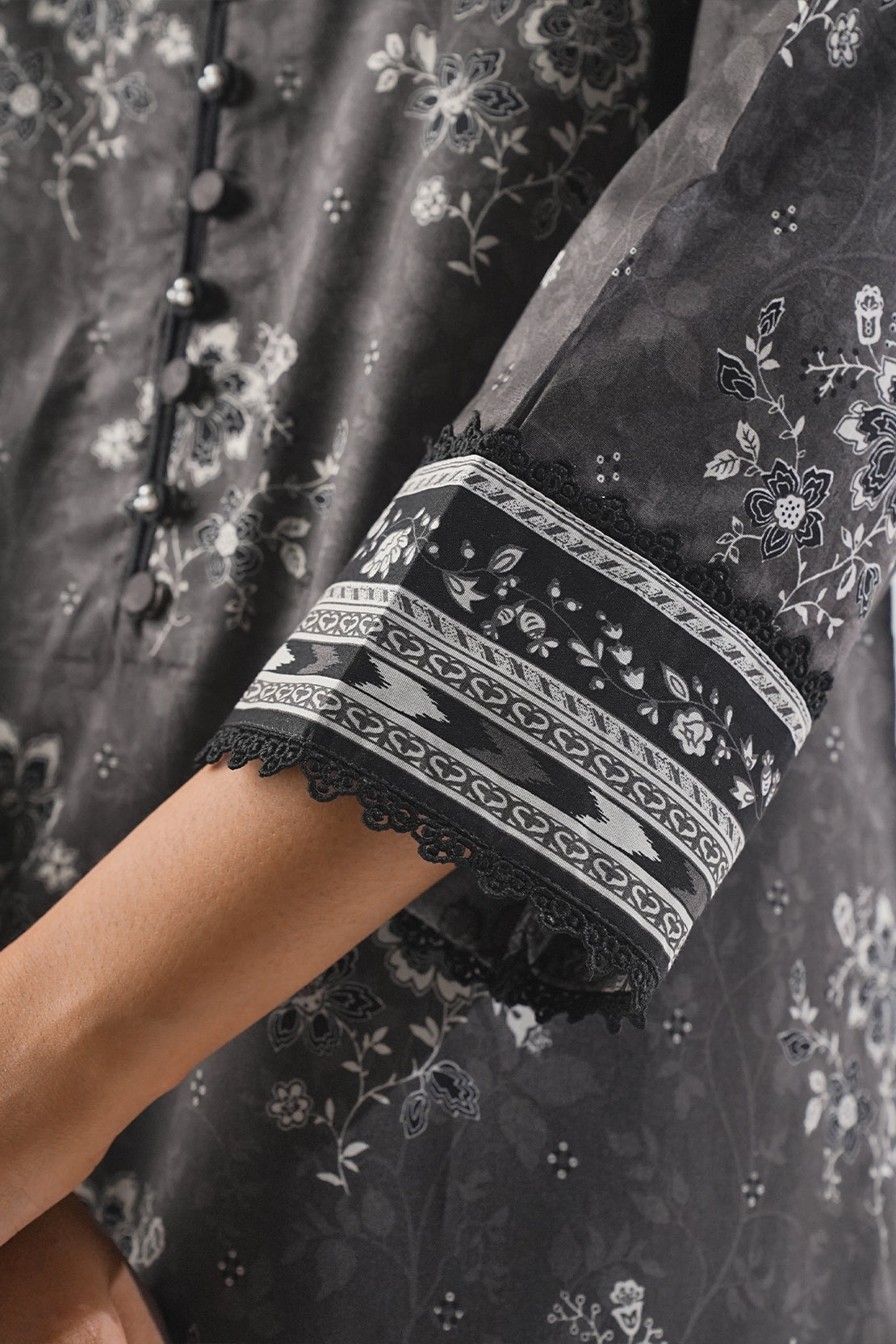 Unstitched Printed Lawn 3 Piece