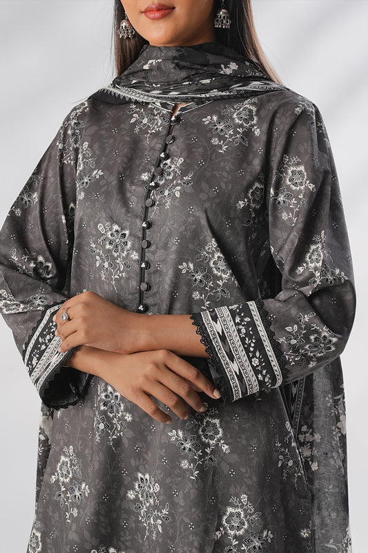 Unstitched Printed Lawn 3 Piece