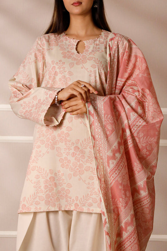 Unstitched Printed Lawn 3 Piece