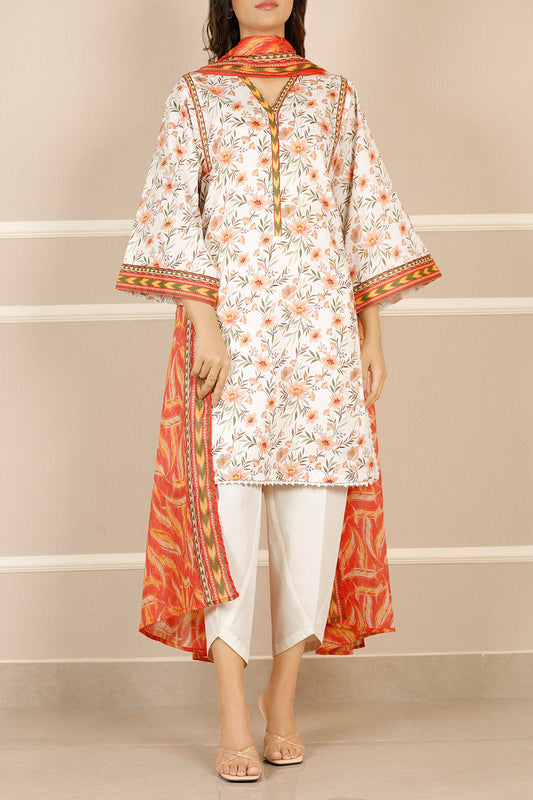 Unstitched Printed Lawn 3 Piece