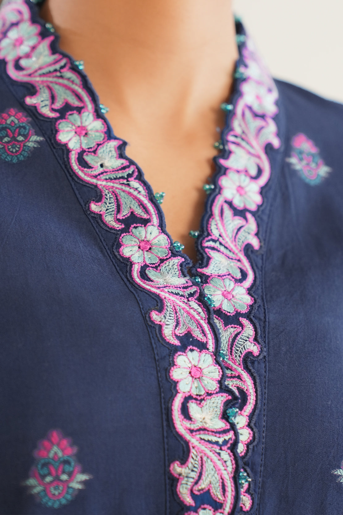 Unstitched Embroidered Jacquard Cotton 3 Piece