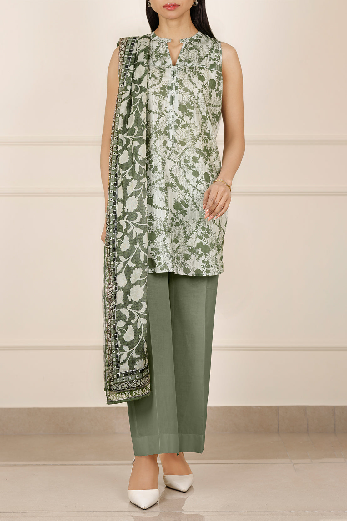 Unstitched Printed Lawn 3 Piece