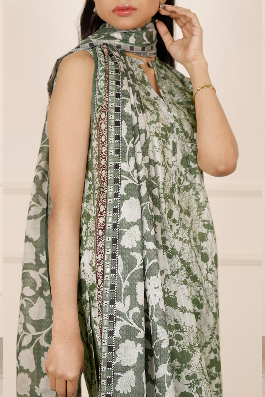 Unstitched Printed Lawn 3 Piece