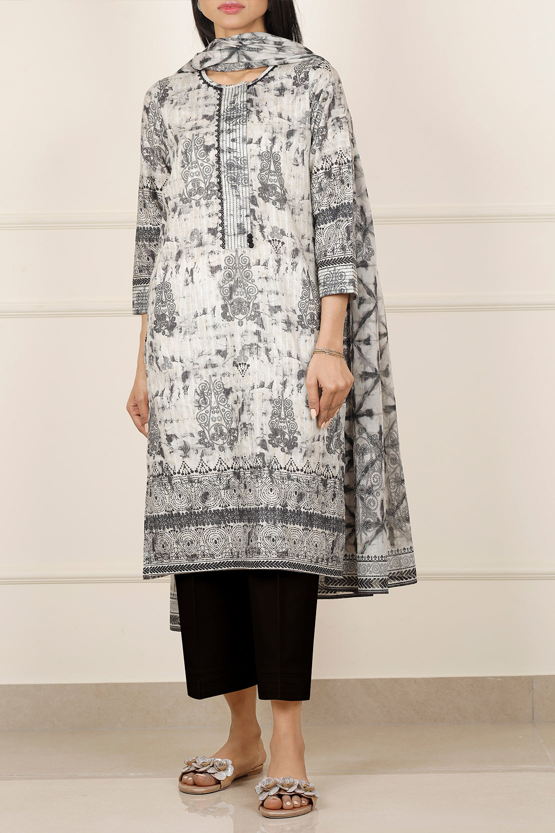 Unstitched Printed Lawn Shirt