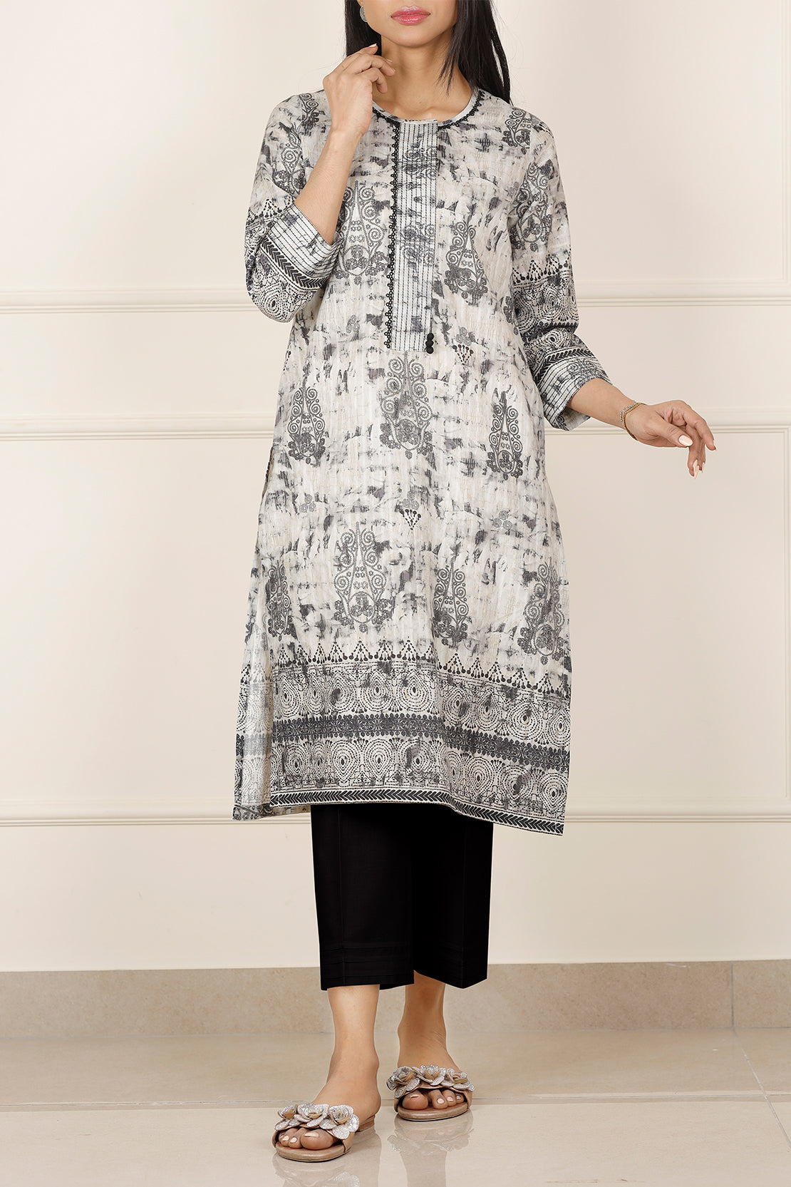 Unstitched Printed Lawn Shirt