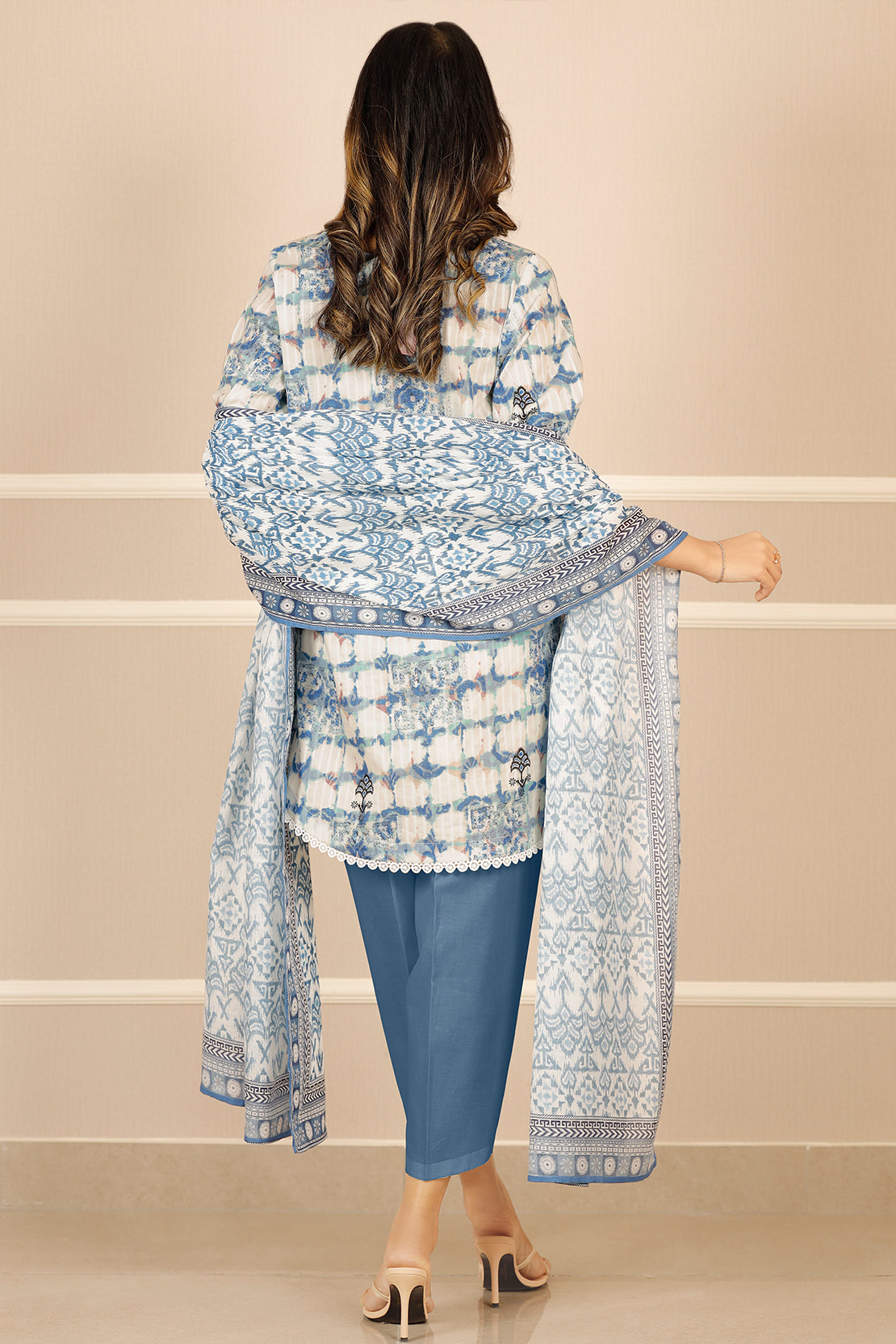 Unstitched Printed Lawn 3 Piece