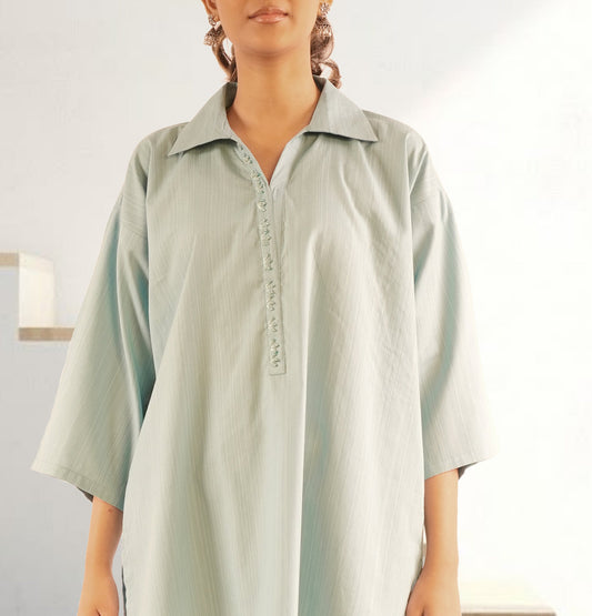 Cotton Jacquard Stitched 2 Piece (Shirt/Trouser)