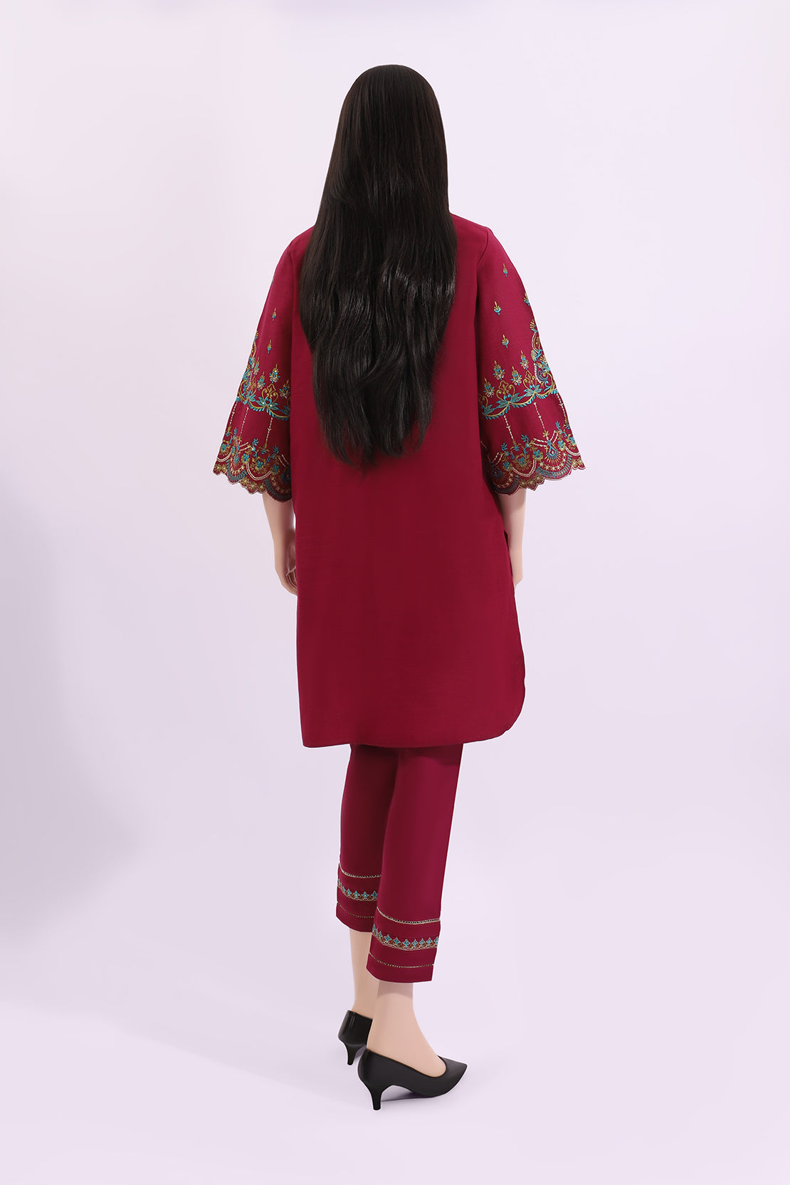 Solid Emb Cross Hatch Stitched Shirt