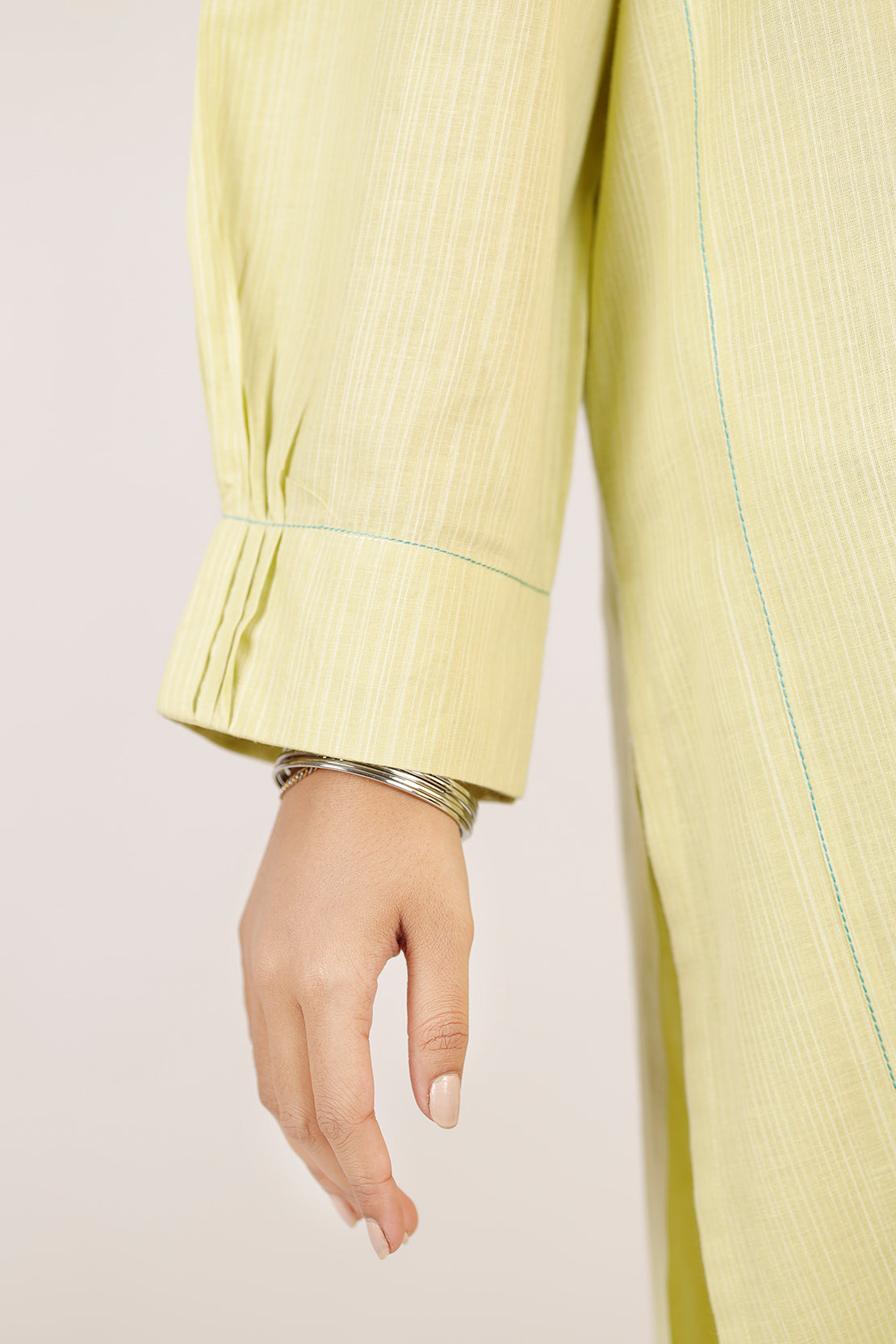 Solid Slub Viscose Stitched 2 Piece (Shirt/Trouser)