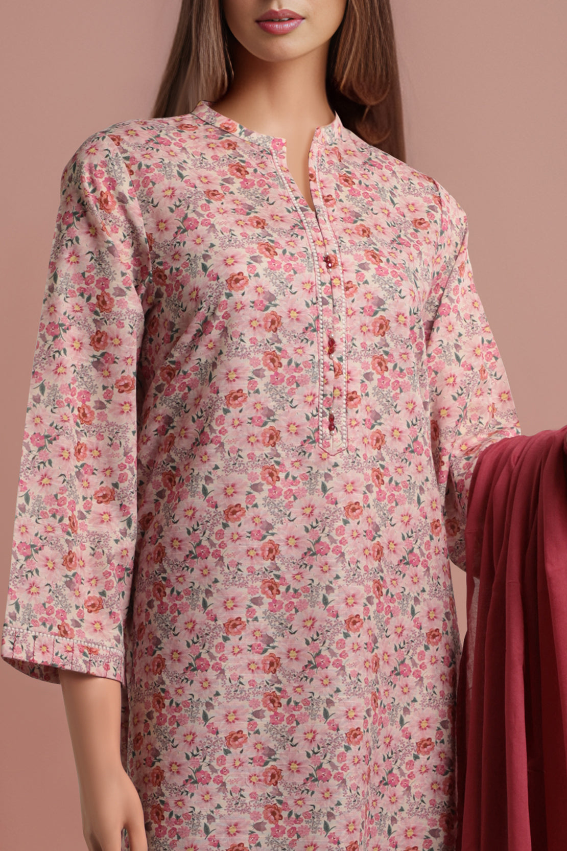Printed Khaddar Stitched 2 Piece (Shirt/Trouser)