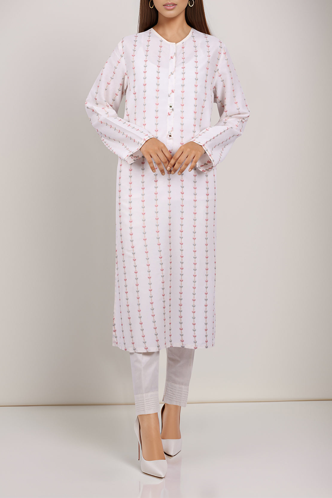 Jacquard Cotton Stitched Shirt