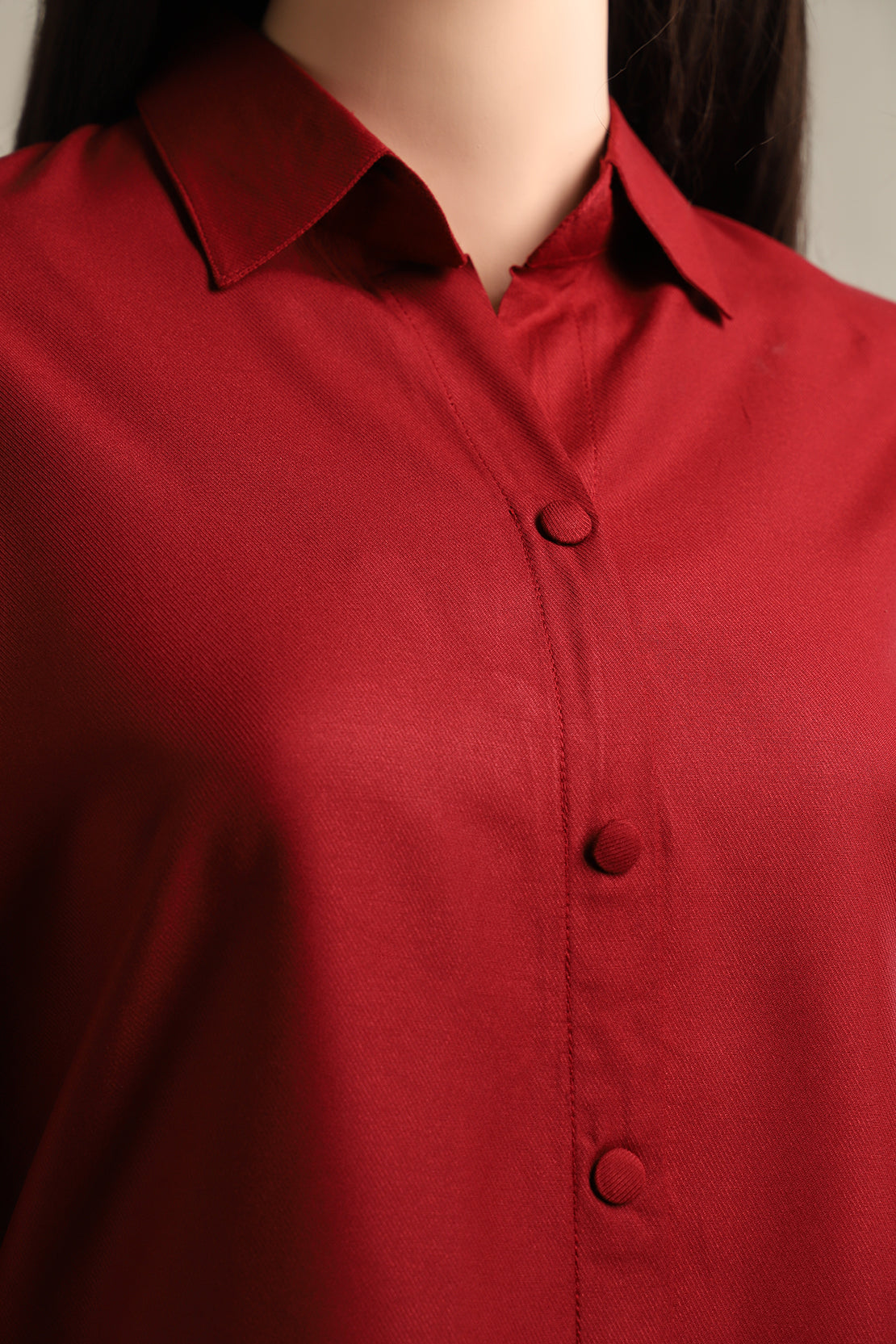 Solid Viscose Twill Stitched Shirt