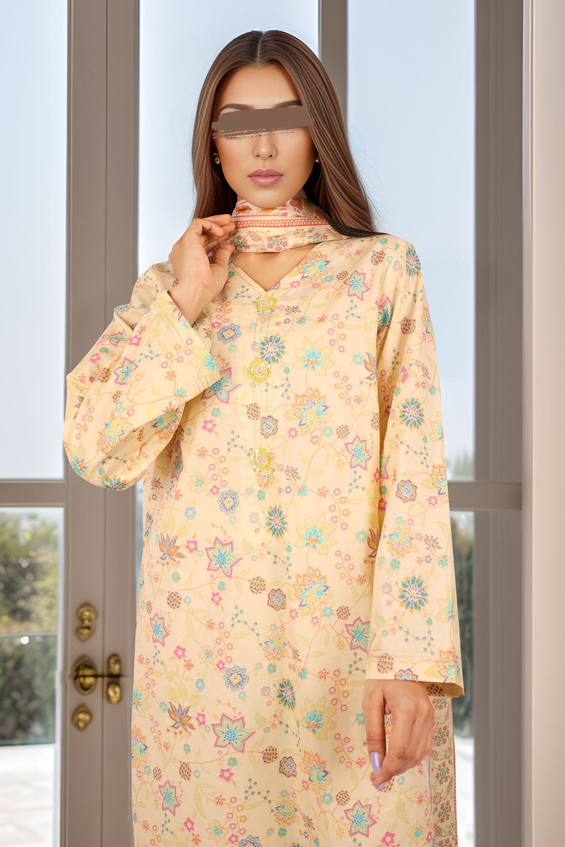 Printed Lawn Stitched 2 Piece (Shirt/Dupatta)