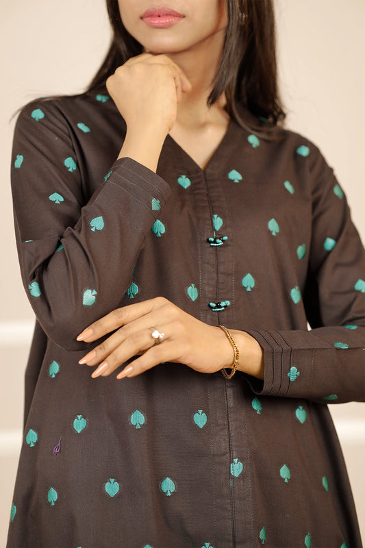 Cotton Jacquard Stitched 2 Piece (Shirt/Trouser)