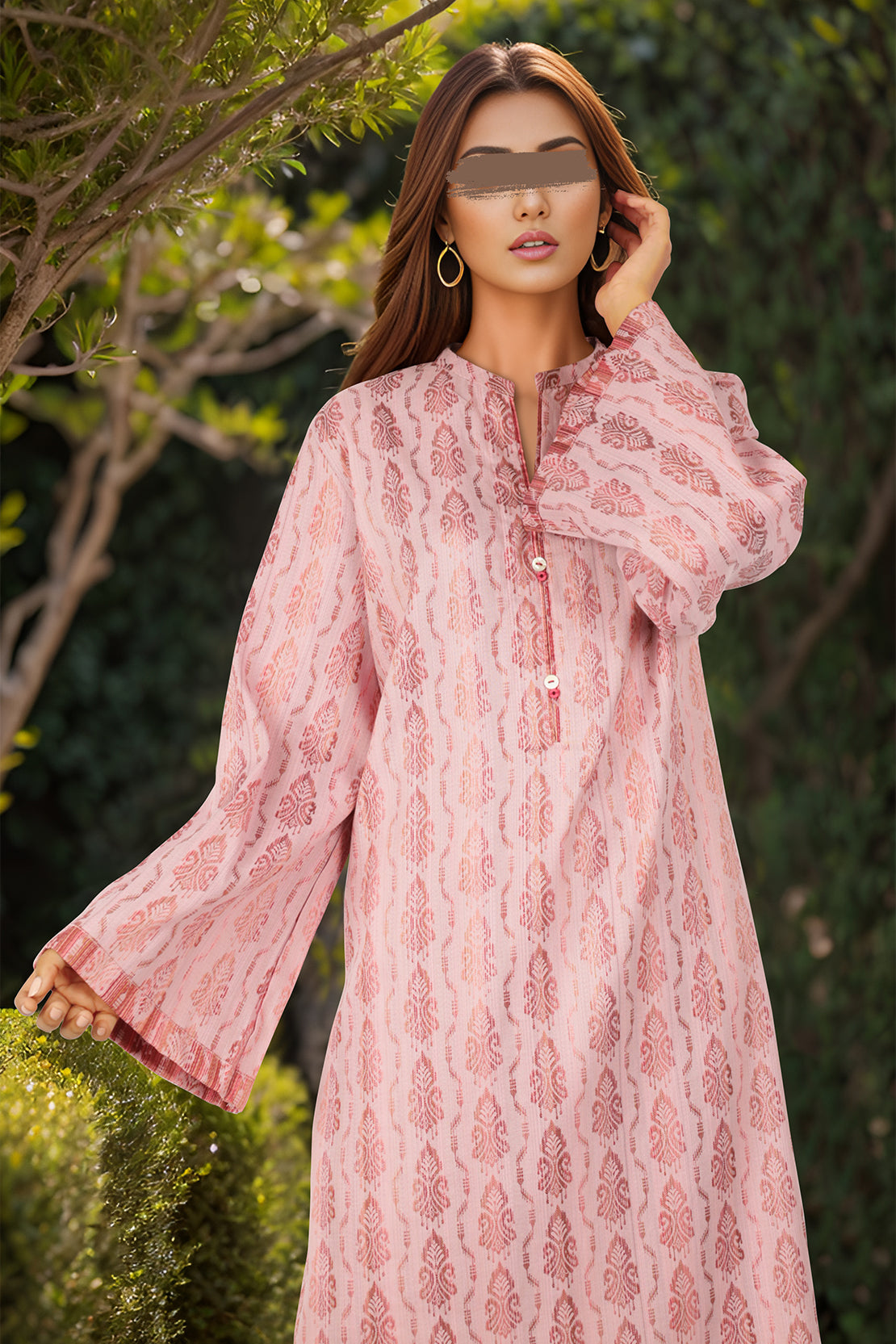 Cotton Jacquard Stitched 2 Piece (Shirt/Trouser)