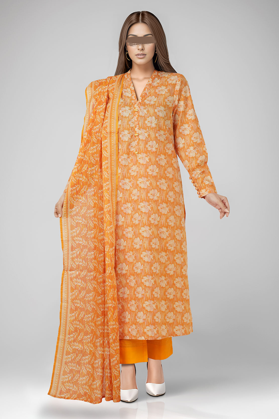 Printed Lawn Stitched/Unstitched 3 Piece