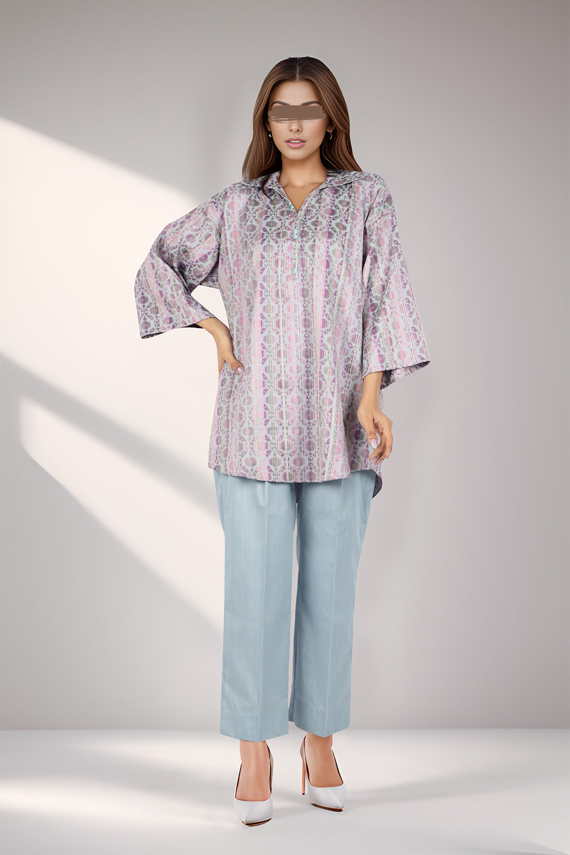 Jacquard Cotton Stitched Shirt