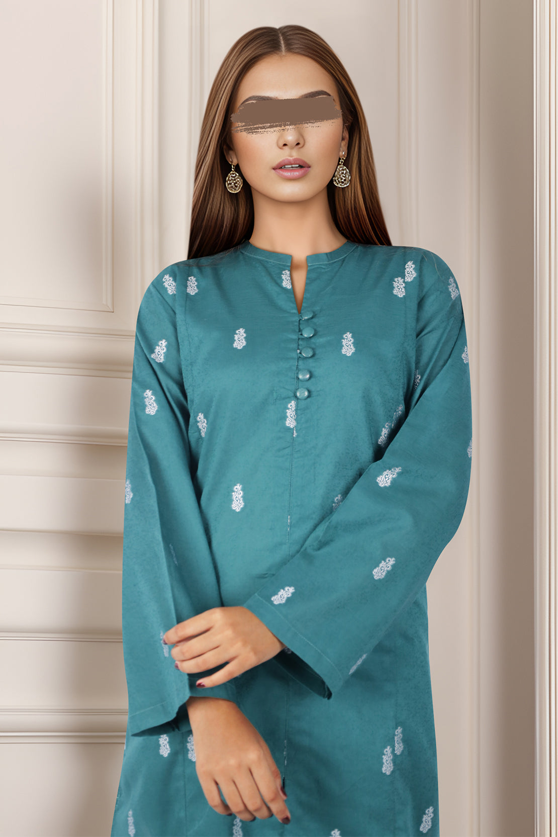 Cotton Jacquard Stitched 2 Piece (Shirt/Trouser)