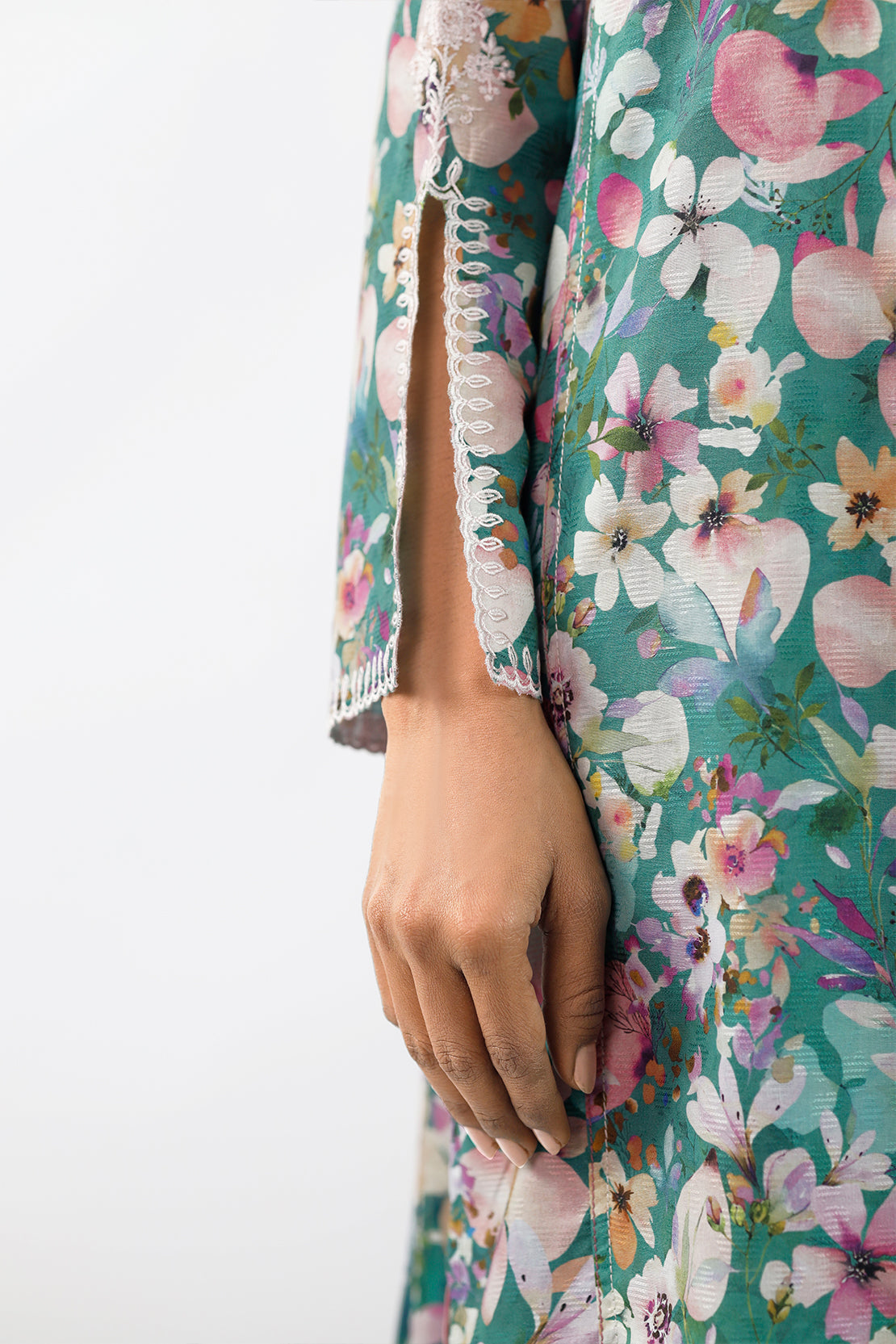 Embroidered Cotton Jacquard Stitched 3 Piece