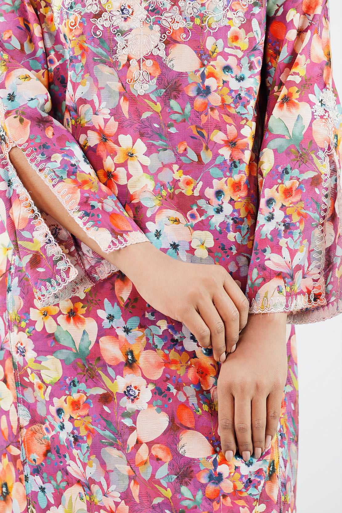 Embroidered Cotton Jacquard Stitched 3 Piece