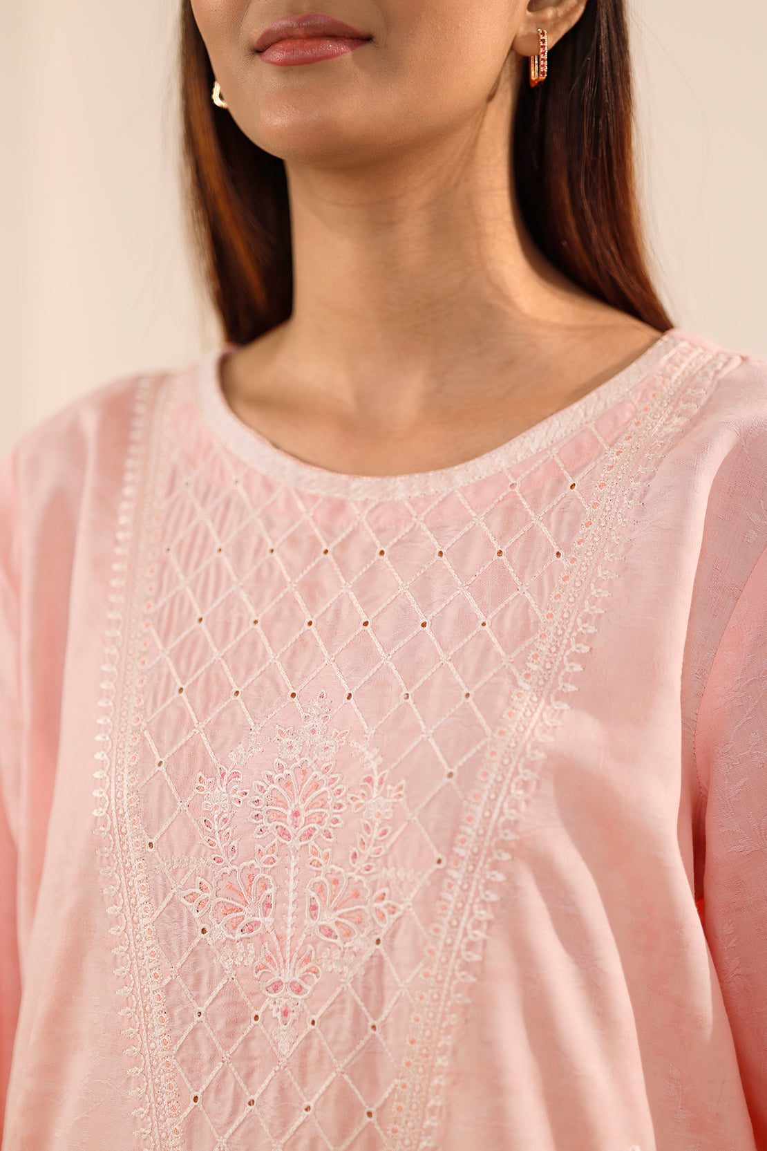 Cotton Jacquard Embroidered Stitched 2 Piece (Shirt/Trouser)