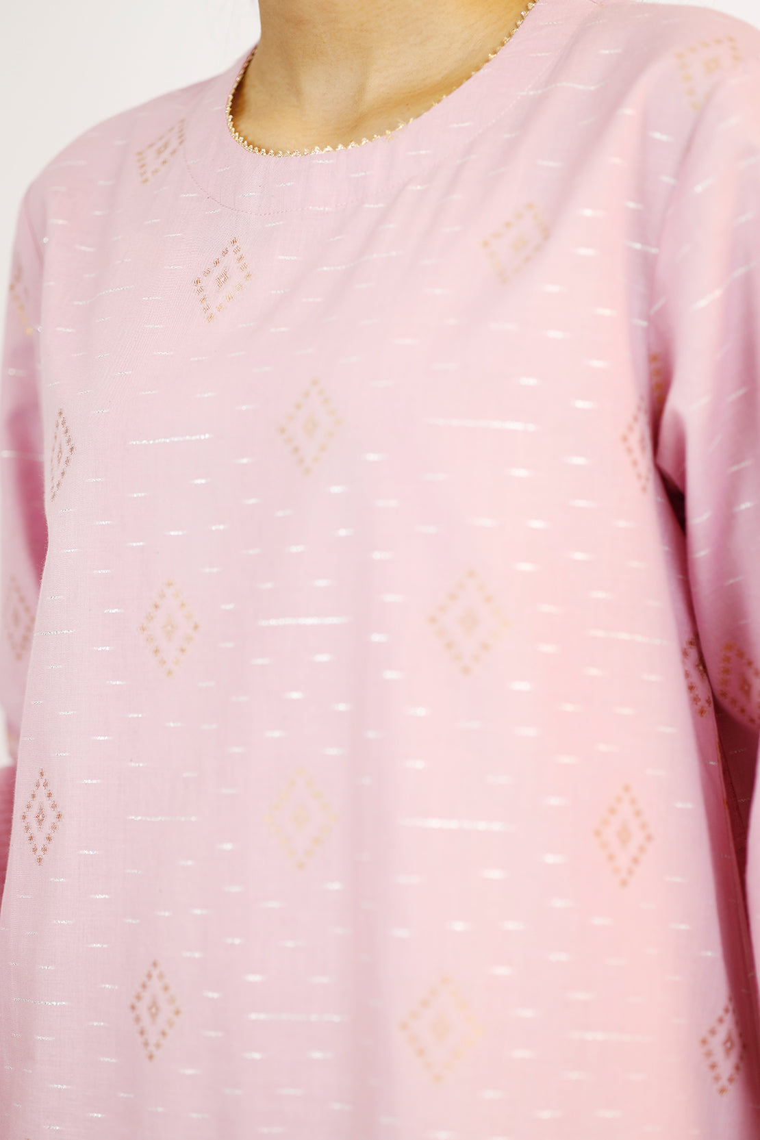 Cotton Jacquard Stitched 2 Piece (Shirt/Dupatta)