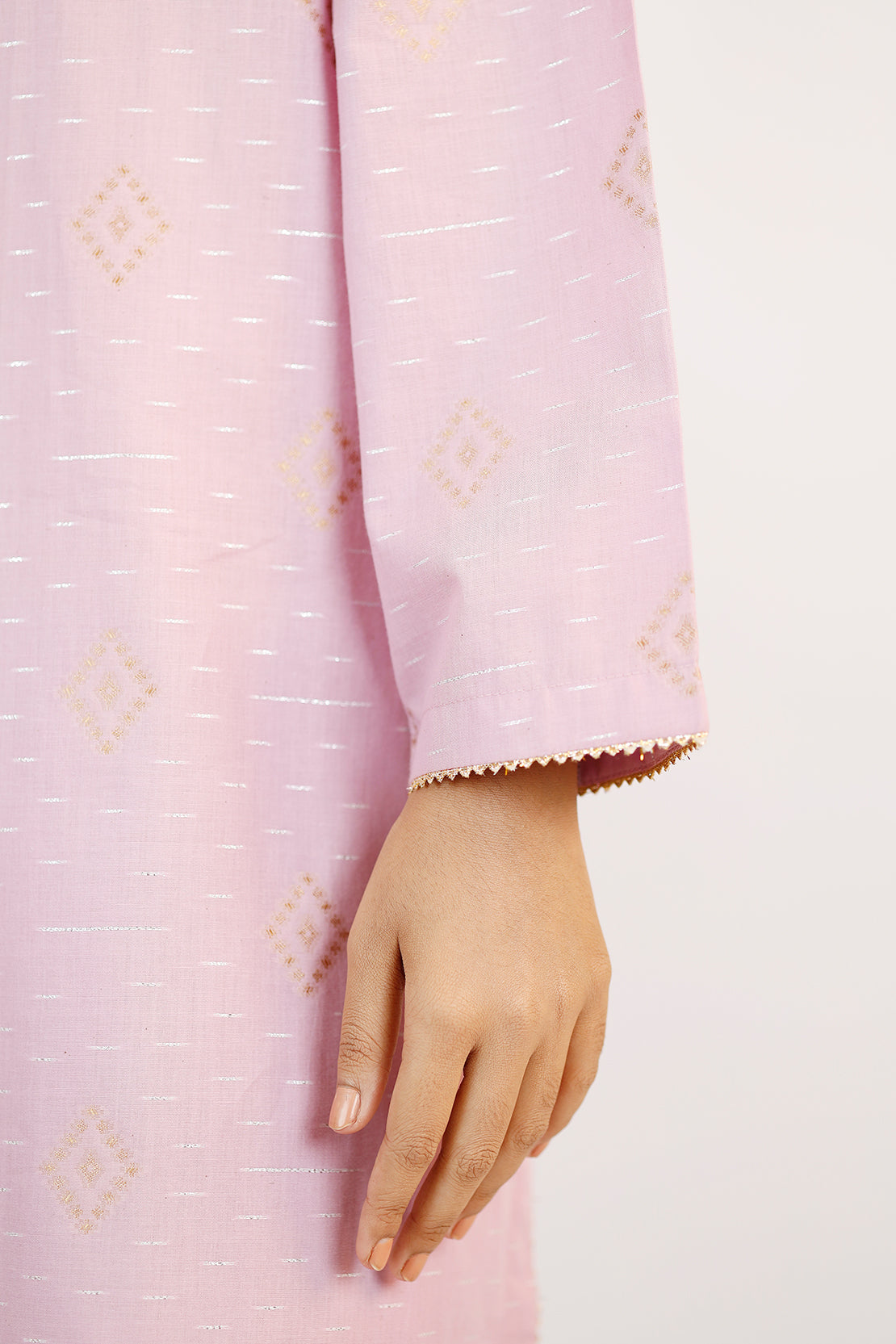 Cotton Jacquard Stitched 2 Piece (Shirt/Dupatta)