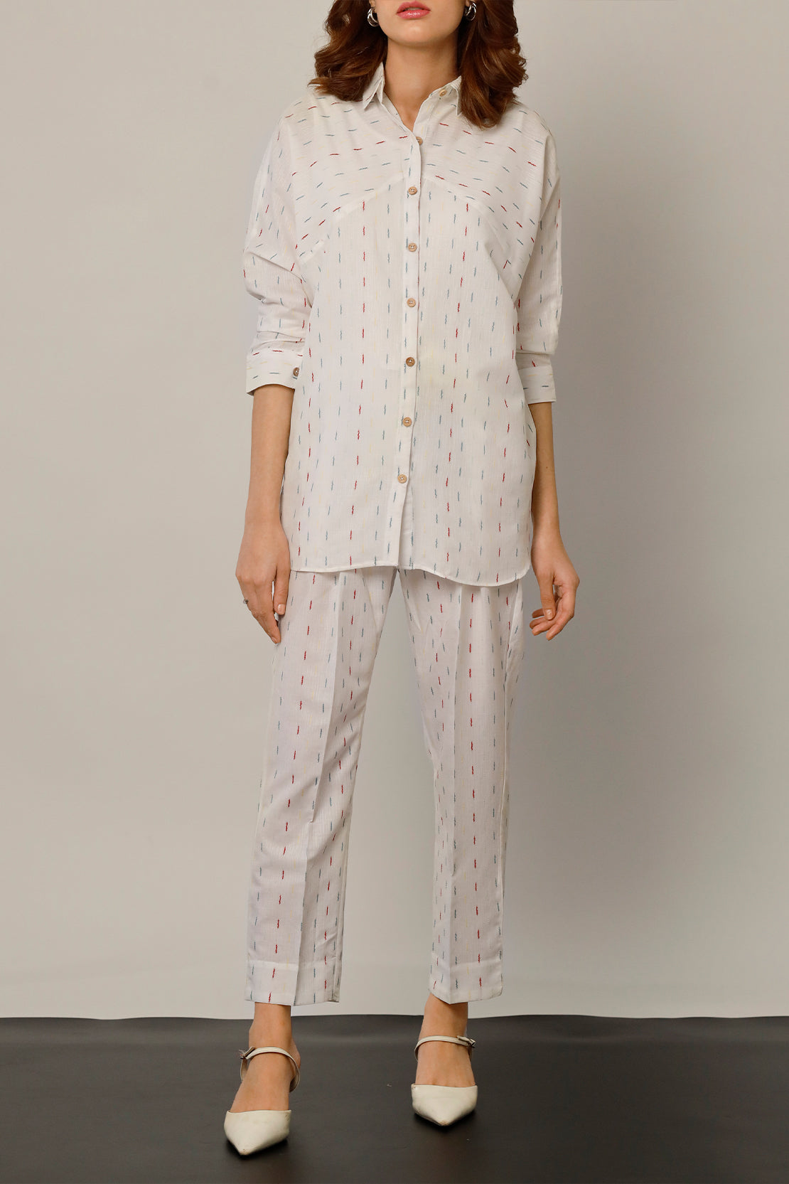 Jacquard Cotton Stitched Shirt