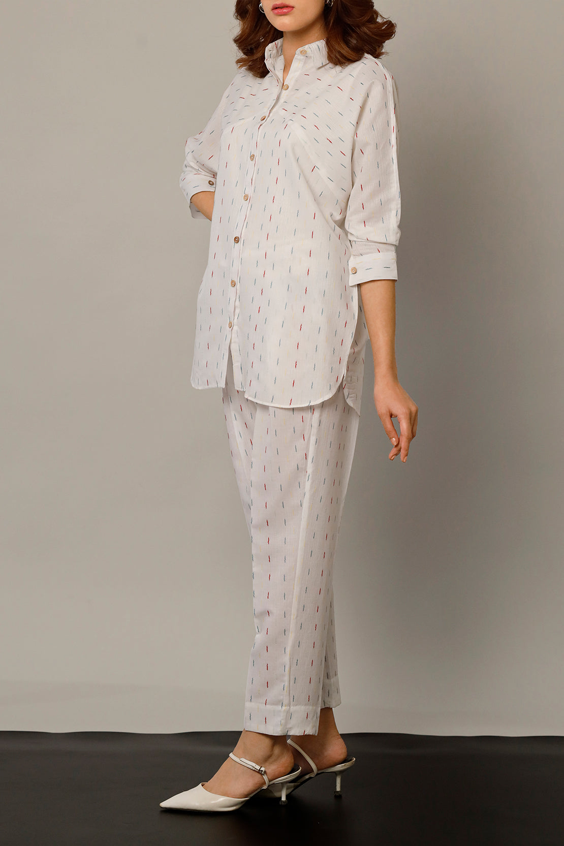 Jacquard Cotton Stitched Shirt