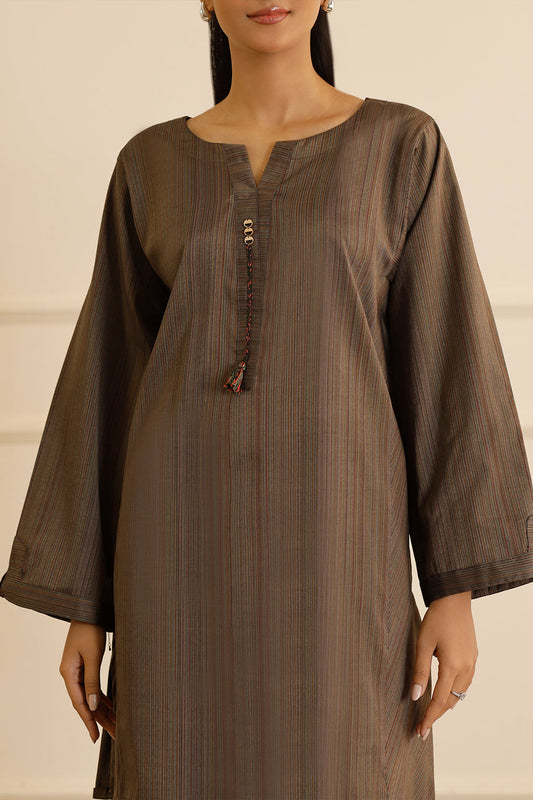 Cotton Jacquard Stitched 2 Piece (Shirt/Trouser)