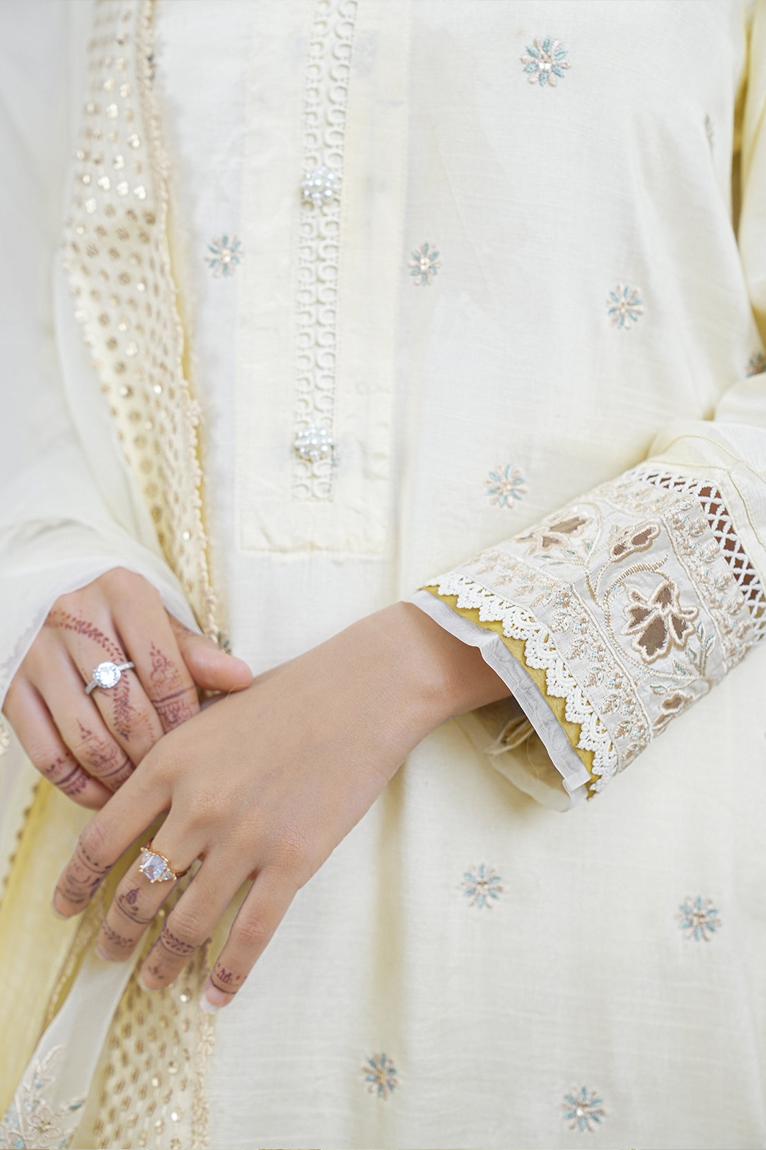 Luxury Pret Embroidered Raw Silk Stitched 3 Piece