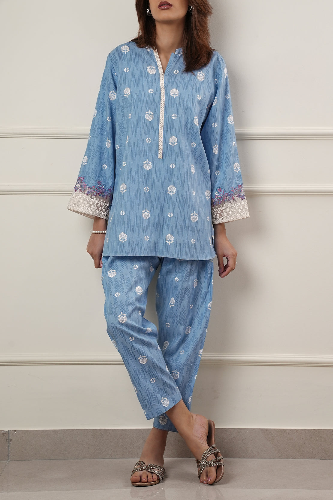 Printed Embroidered Lawn Stitched 2 Piece (Shirt/Trouser)