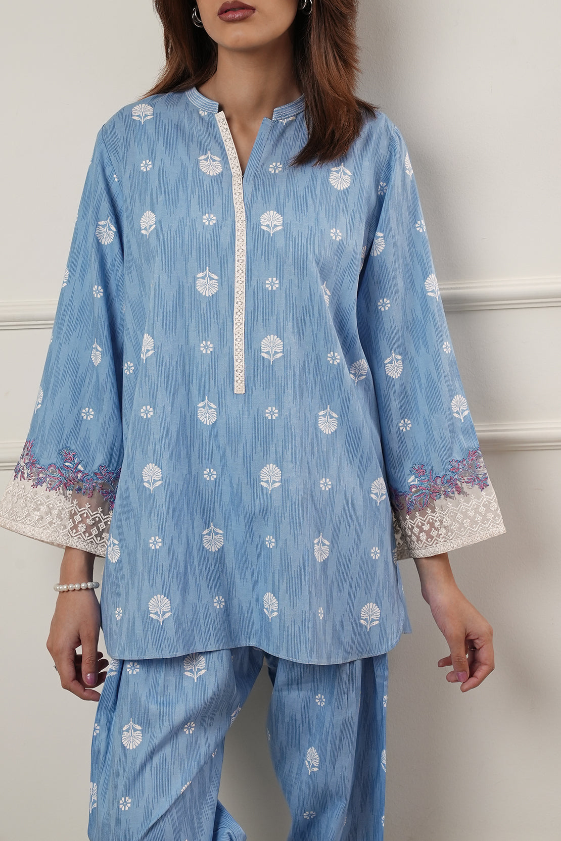 Printed Embroidered Lawn Stitched 2 Piece (Shirt/Trouser)