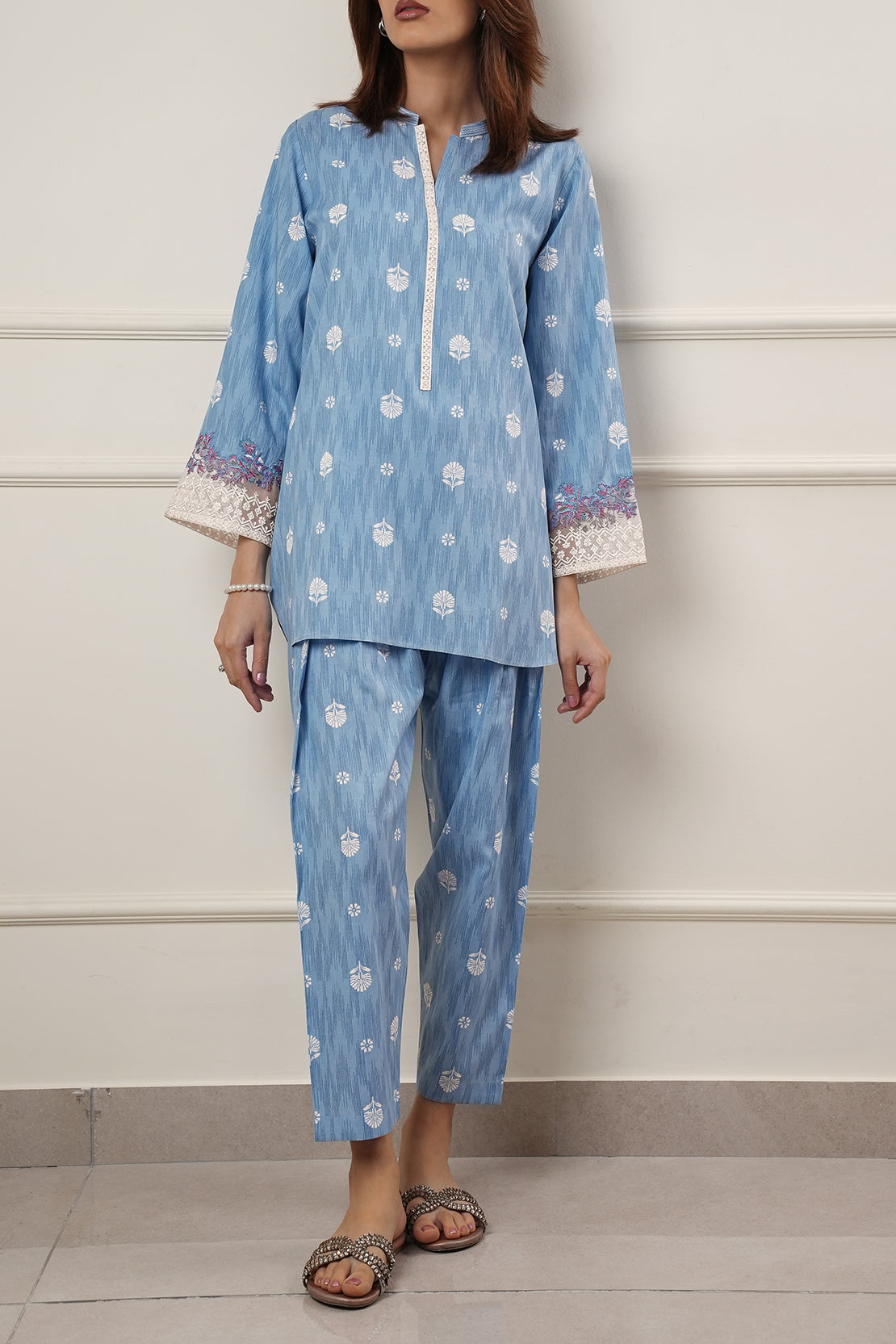 Printed Embroidered Lawn Stitched 2 Piece (Shirt/Trouser)